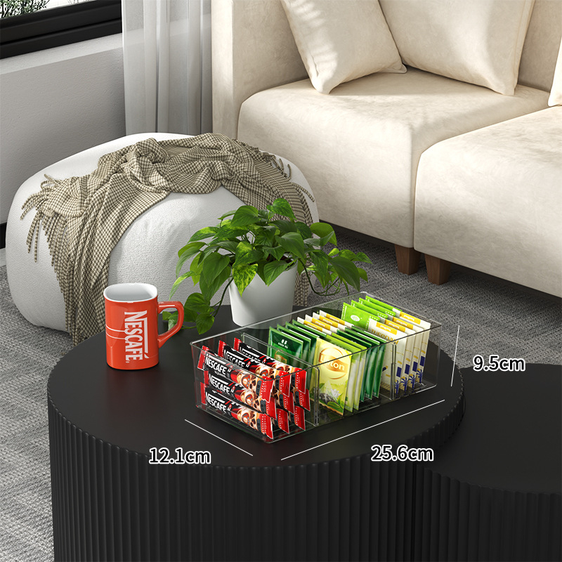 Stationarna kutija za skladištenje na stolu, PET plastika, 18L kapacitet, s poklopcem, rešetkastim pregradama, modeli YH-920/YH-921/YH-922