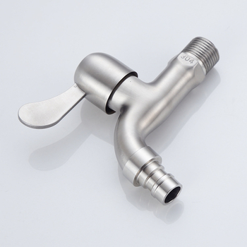 Кран за пералня и мивка, 304 неръждаема стомана, модел V5004, стенен монтаж, еднолостово управление, номинално налягане 0.8–1.2 MPa