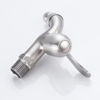 Кран за пералня и мивка, 304 неръждаема стомана, модел V5004, стенен монтаж, еднолостово управление, номинално налягане 0.8–1.2 MPa