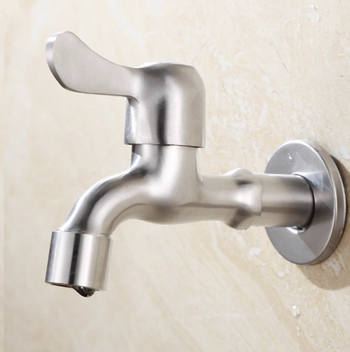 Кран за пералня от неръждаема стомана 304, вградяем в стената, бързо отваряне, керамичен дисков клапан, диаметър седалка 20 мм