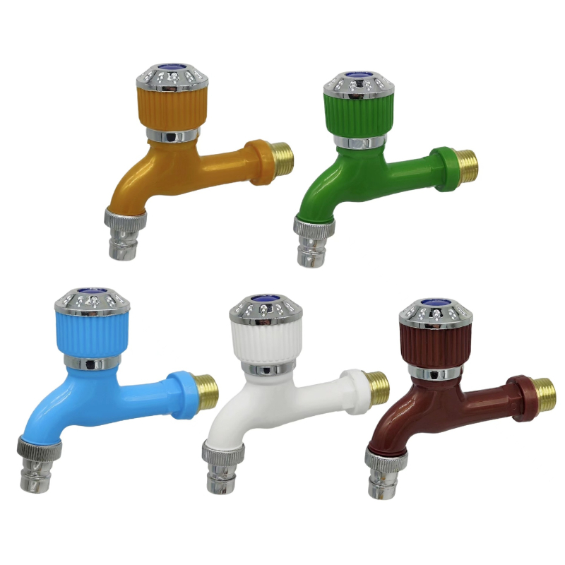 Кран за пералня, PP материал, керамичен дисков клапан, резбова връзка, 0-75°C