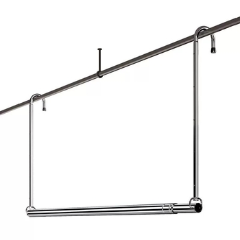 Pochile Balkono teleskopinė skalbinių džiovykla iš nerūdijančio plieno, be gręžimo, sulankstoma, skirta antklodėms ir paklodėms