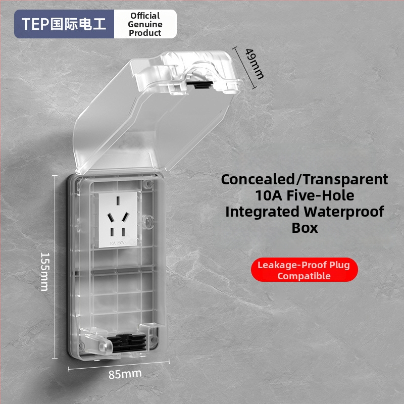 Gudrs tualetes kontaktu ūdensizturīgs vāciņš - sienas uzstādīšana, 10A noplūdes aizsardzība, spriegums 50-440V