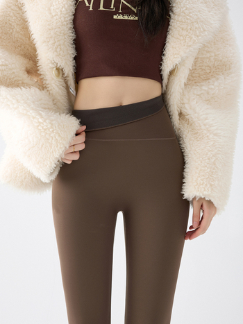 Moteriškos Shark Skin kelnaitės su fliso pamušalu, storos žiemai, aukštas liemuo, siaura kirpimo, ilgis devyni taškai