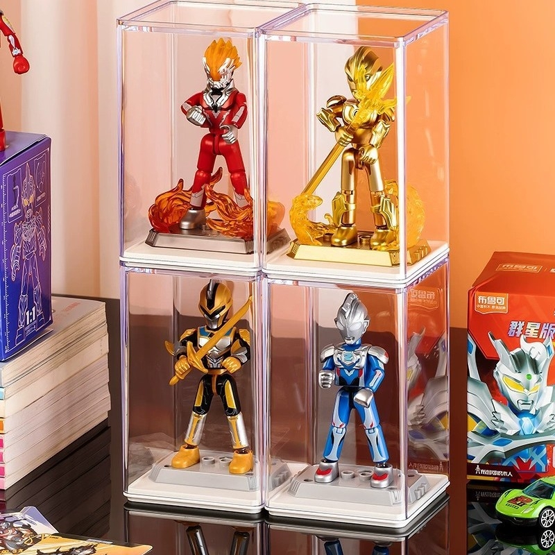 Beichuan Ultraman kutija za pohranu figurica – prozirna stolna vitrina za prikaz, 1 L kapaciteta, plast, otporna na prašinu, pogodna za dnevni boravak, spavaću sobu i ured