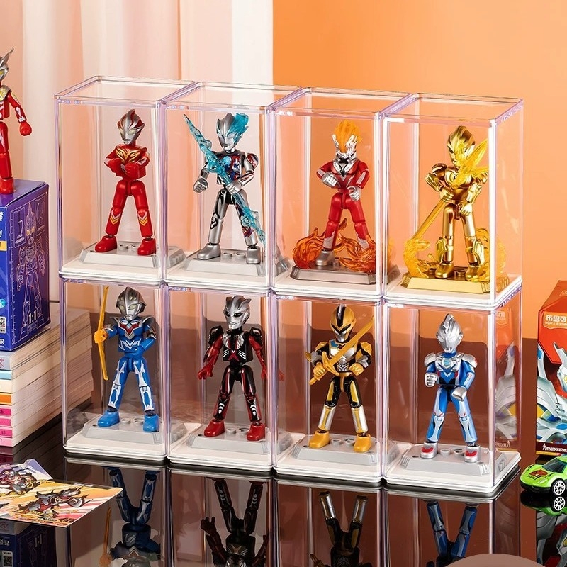 Beichuan Ultraman kutija za pohranu figurica – prozirna stolna vitrina za prikaz, 1 L kapaciteta, plast, otporna na prašinu, pogodna za dnevni boravak, spavaću sobu i ured