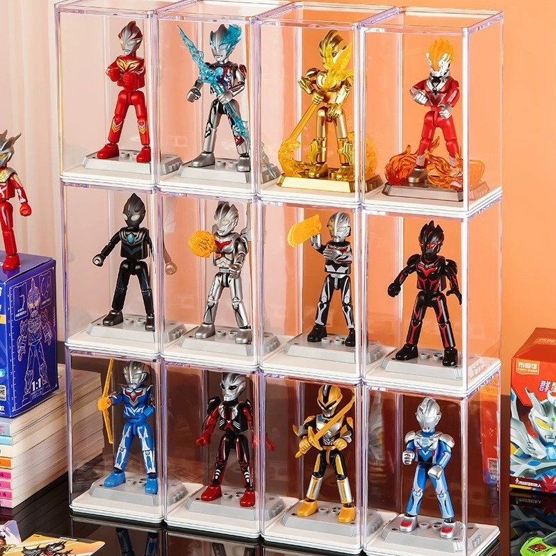 Beichuan Ultraman kutija za pohranu figurica – prozirna stolna vitrina za prikaz, 1 L kapaciteta, plast, otporna na prašinu, pogodna za dnevni boravak, spavaću sobu i ured