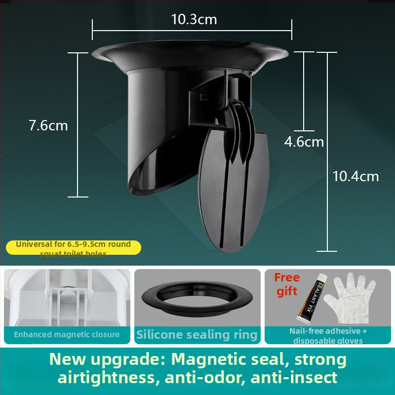 Dispozitiv de deodorare pentru toaletă tip squat | ABS plastic, brand Rhino, fără rezervor de apă, personalizabil după desen, stil modern minimalist