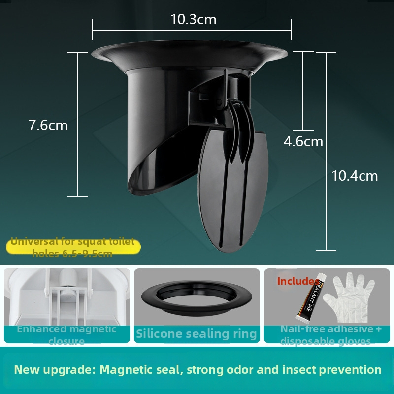 Dispozitiv de deodorare pentru toaletă tip squat | ABS plastic, brand Rhino, fără rezervor de apă, personalizabil după desen, stil modern minimalist