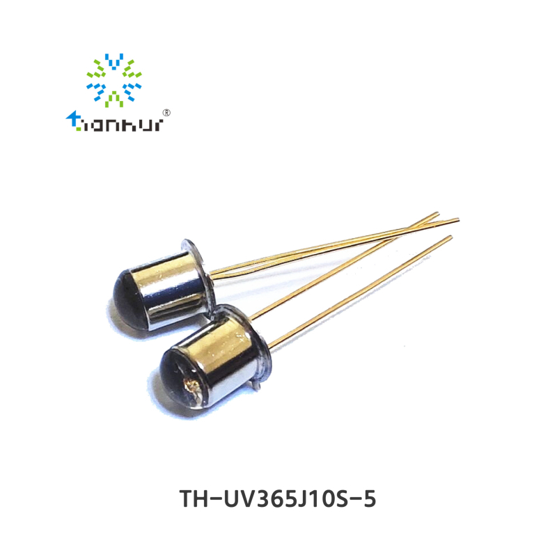 Lampă UV LED cu țeavă metal inline, 365 nm, LED ultraviolet pentru detecție biochimică, 20 mA, 3.2–4.0 V, 0.08–0.1 W, fascicul de 10°