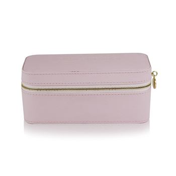 Casetă de bijuterii din piele PU, cu două niveluri – portabilă, organizator personalizabil pentru inele și coliere