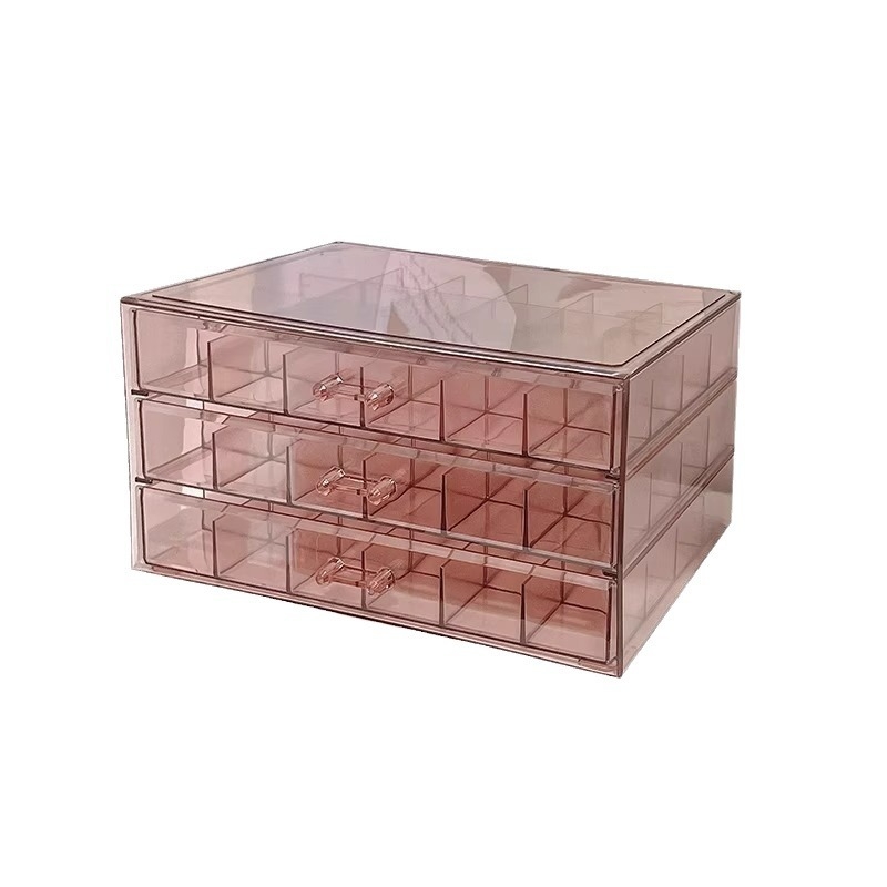 Cutie pentru bijuterii cu compartimente în mai multe niveluri pentru cercei și coliere, sertar cu protecție împotriva oxidării, material plastic, stil casual