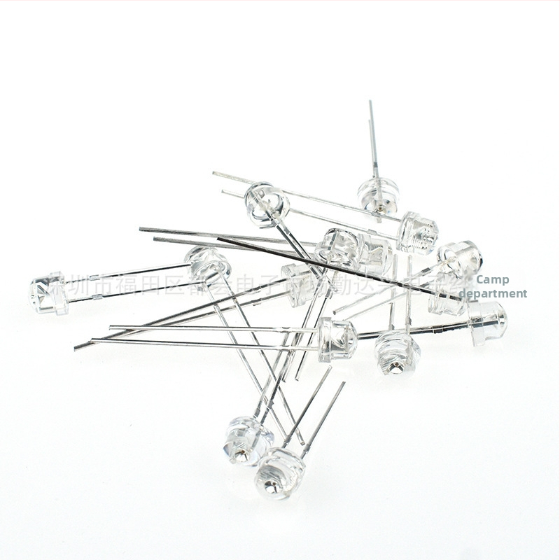 F5 LED diodes ar salmu cepuri, 3.0–3.2V, 20 mA, 0.1W, CRI 70–80, gaismas leņķis 45°