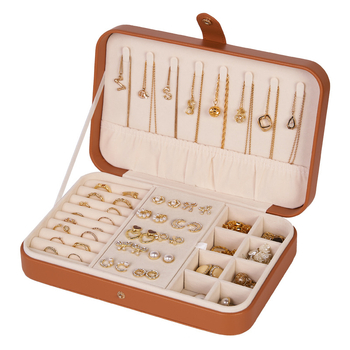 Cutie de bijuterii din piele, carcasă rigidă, stil casual, design simplu, model Msy2025-0928