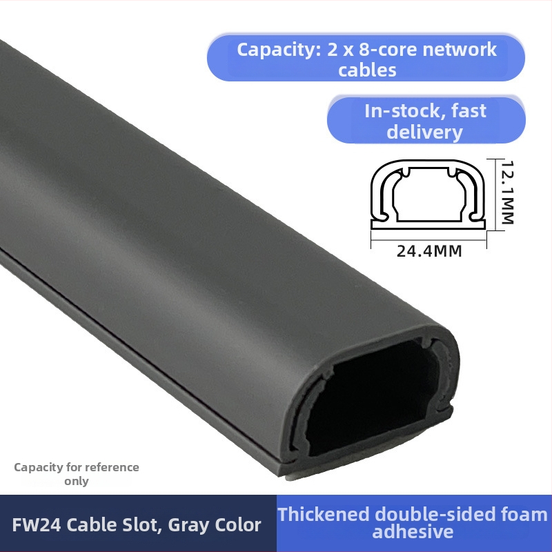 Xinheng FW24 Povrchovo montovaný káblový kanál – PVC, pre kancelárie, obchodné centrá, dielne, továrne, domy a hotely