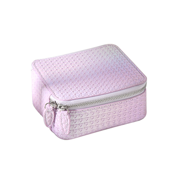 Geantă din piele PU pentru bijuterii, cu fermoar și compartimente, stil clutch, personalizabilă