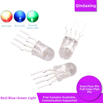 RGB LED elementas su 4 pin't, bendras katodas/anodas, didelis ryškumas, pritaikymas