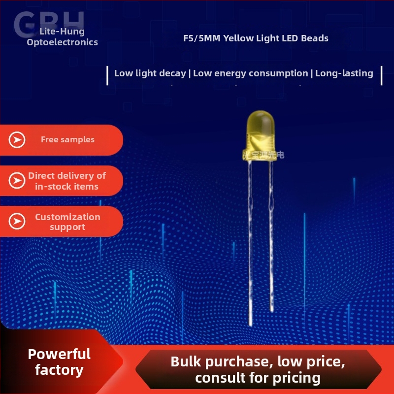 LED indikator diods ar apaļu galvu, 20 mA, 1.8–3.4 V, 0.06 W, San'an čips