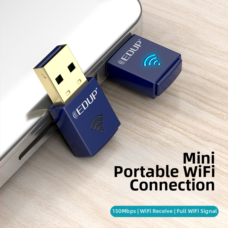 EDUP EP-N8568 USB Bevielė tinklo kortelė Bluetooth adapteris - 2.4 GHz, 150 Mbps, IEEE 802.11b/g/n