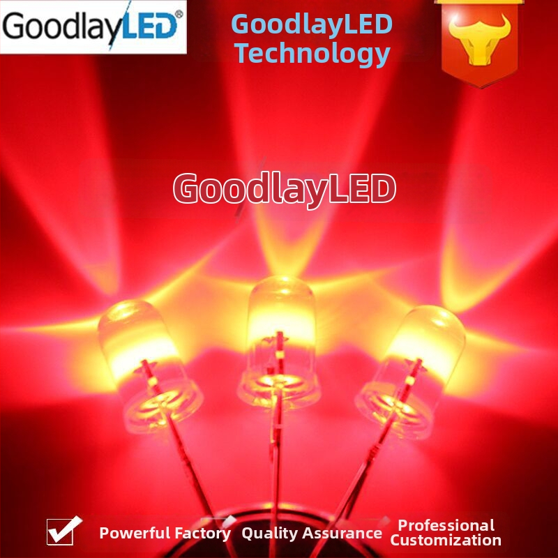 Diodă LED indicator inline – 10000-12000 mcd – 620-625 nm – 20 mA – 1,8-2,2 V