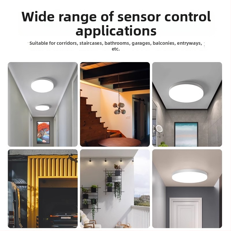 Lubos LED lemputė su judesio jutikliu ir balso valdymu koridoriui/įėjimui, 220V, dengiamas plotas 15-30 m²