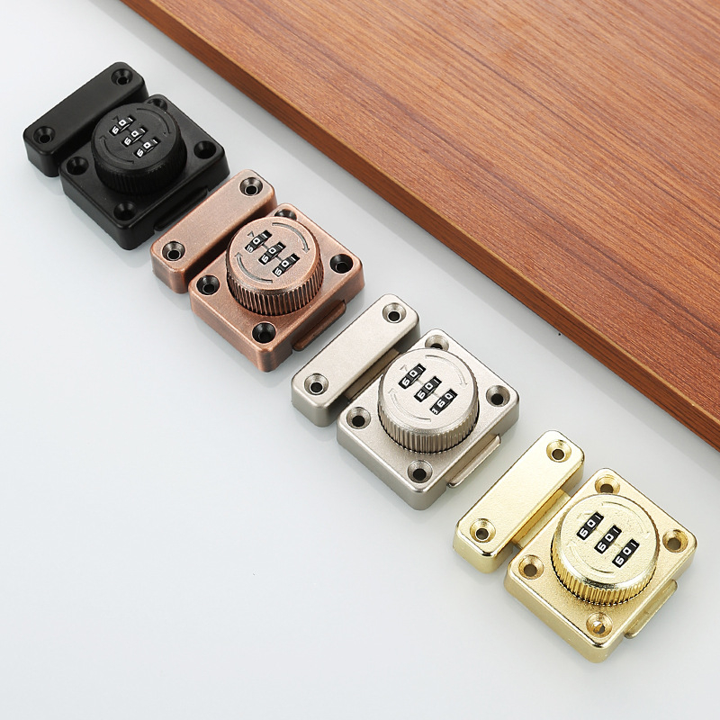 Încuietoare cu cod pentru dulapuri și sertare, din aliaj de zinc, model încuietoare cu cod, potrivită pentru dulapuri și garderobe, stil modern minimalist