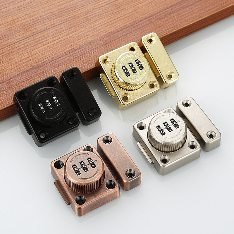 Încuietoare cu cod pentru dulapuri și sertare, din aliaj de zinc, model încuietoare cu cod, potrivită pentru dulapuri și garderobe, stil modern minimalist