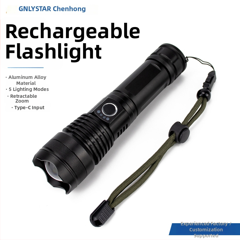 ONLYSTAR GS-9112 rankinis žibintuvas: 10W LED, 700 lm, 100–200 m nuotolis, IP54, 18650 akumuliatorius