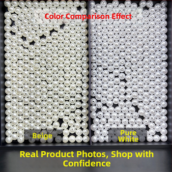 DIY papuošalų aksesuaras iš plastmasos/rezino, su injekciniu dengimu, imitacinio perlų rašto, natūralaus stiliaus.