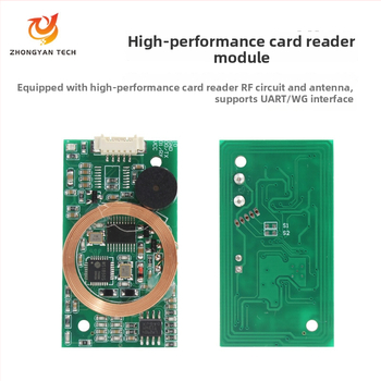 RFID dviejų dažnių kortų skaitytuvo modulis ZY-RFM411, 125kHz+13.56MHz, sąsajos RS232/TTL/USB, ISO14443A/B, aptikimo atstumas 2-5, modelis ZY-RFM411