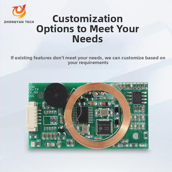 RFID dviejų dažnių kortų skaitytuvo modulis ZY-RFM411, 125kHz+13.56MHz, sąsajos RS232/TTL/USB, ISO14443A/B, aptikimo atstumas 2-5, modelis ZY-RFM411