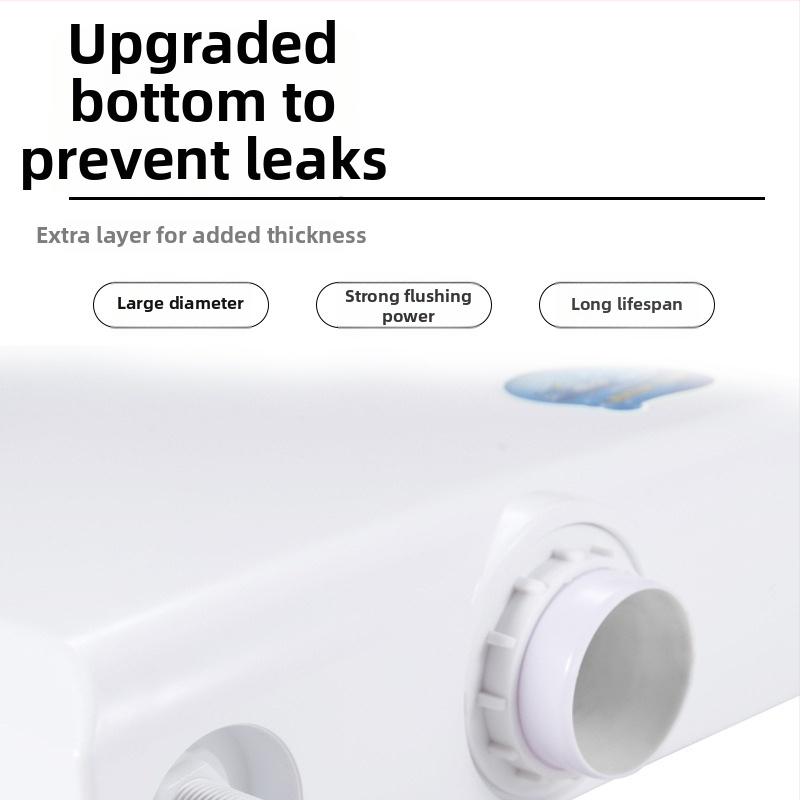 Sieninis klozeto plovimo bakelis — rankinis plovimas, plastikas, energiją taupantys, sieninis išleidimas, šiuolaikiškas minimalistinis stilius