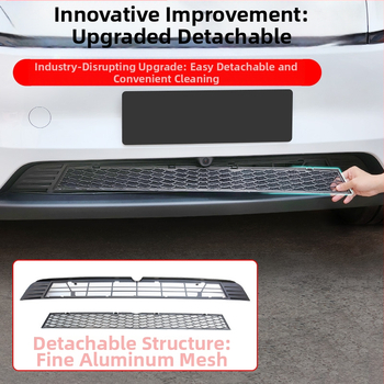 ABS YS-01 Centrinis tinklo įsiurbimo gaubtas ir vandens bakas, suderinama su 6 vietų Tesla atnaujintu Model Y/3/YL, nuimamas vabzdžių ekranas