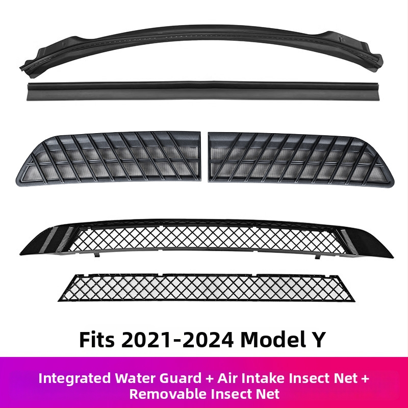 ABS YS-01 Centrinis tinklo įsiurbimo gaubtas ir vandens bakas, suderinama su 6 vietų Tesla atnaujintu Model Y/3/YL, nuimamas vabzdžių ekranas