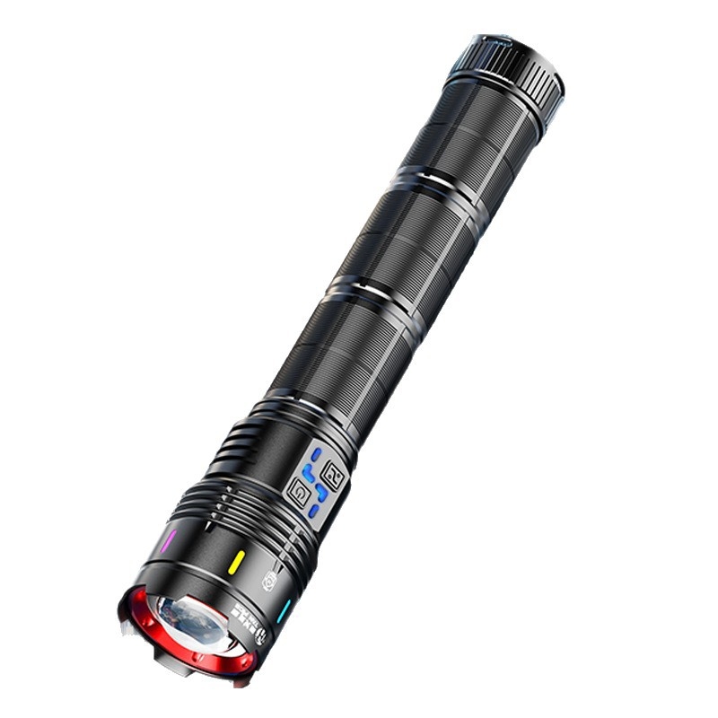 Φανάρι εξωτερικού χώρου από αλουμινένιο κράμα με λέιζερ – χωρητικότητα μπαταρίας 14400 mAh, εμβέλεια ≥500 m, διάρκεια λειτουργίας 8–10 ώρες