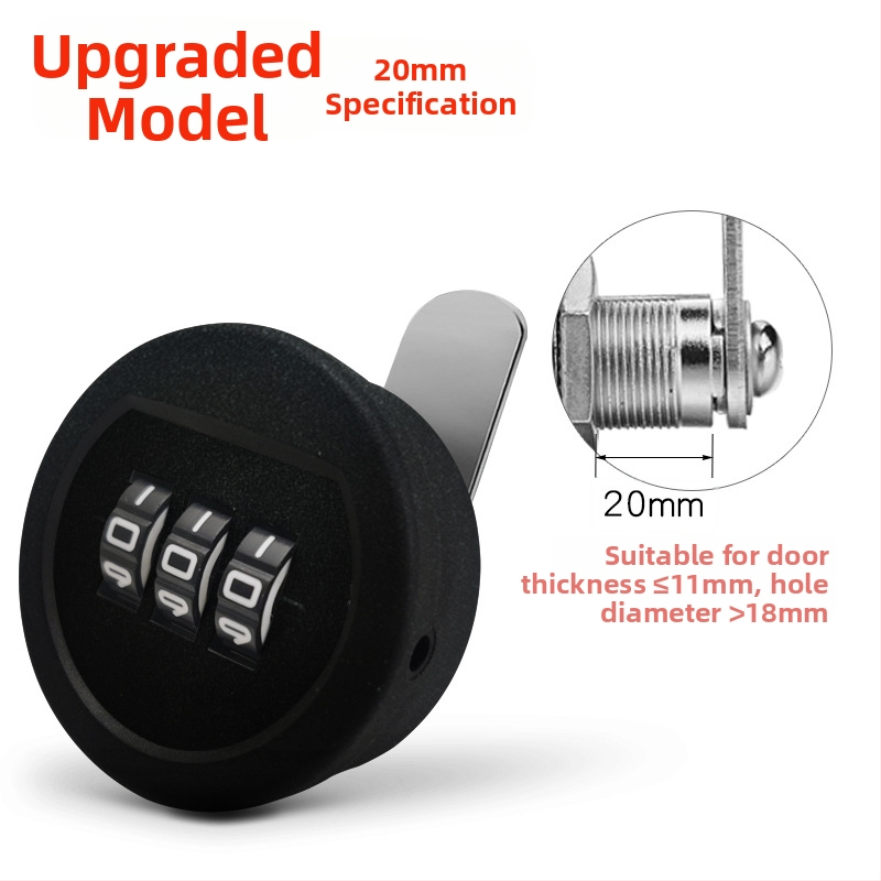 Strength zámok s jazýčkom, 3 polohy pre zásuvky a skrinky | Plast + zliatina | Moderný minimalistický štýl