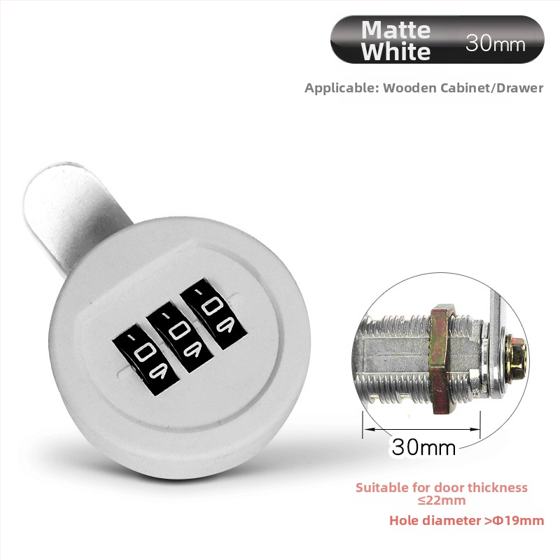 Strength zámok s jazýčkom, 3 polohy pre zásuvky a skrinky | Plast + zliatina | Moderný minimalistický štýl