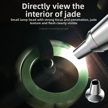 Rankinis jad identifikavimo žibintas | 365nm UV, 5W LED, 50 cm veikimo diapazonas, 18650 baterija, modelis V6