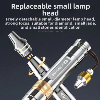 Rankinis jad identifikavimo žibintas | 365nm UV, 5W LED, 50 cm veikimo diapazonas, 18650 baterija, modelis V6