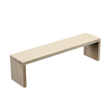 Raft de expunere din lemn în formă U pentru jucării și cutii blind | Desktop, Un singur nivel, Stil clasic chinoiserie