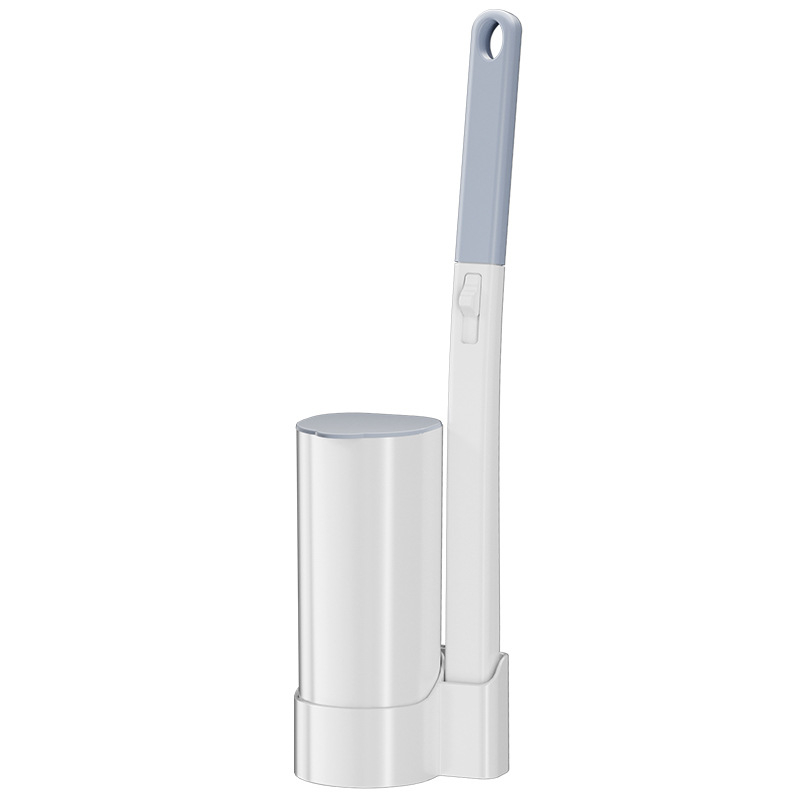 Set de perie pentru WC, de unică folosință, cu capete de înlocuire, montaj pe perete fără găuri, plastic, stil modern minimalist, origine Zhejiang, logo imprimat