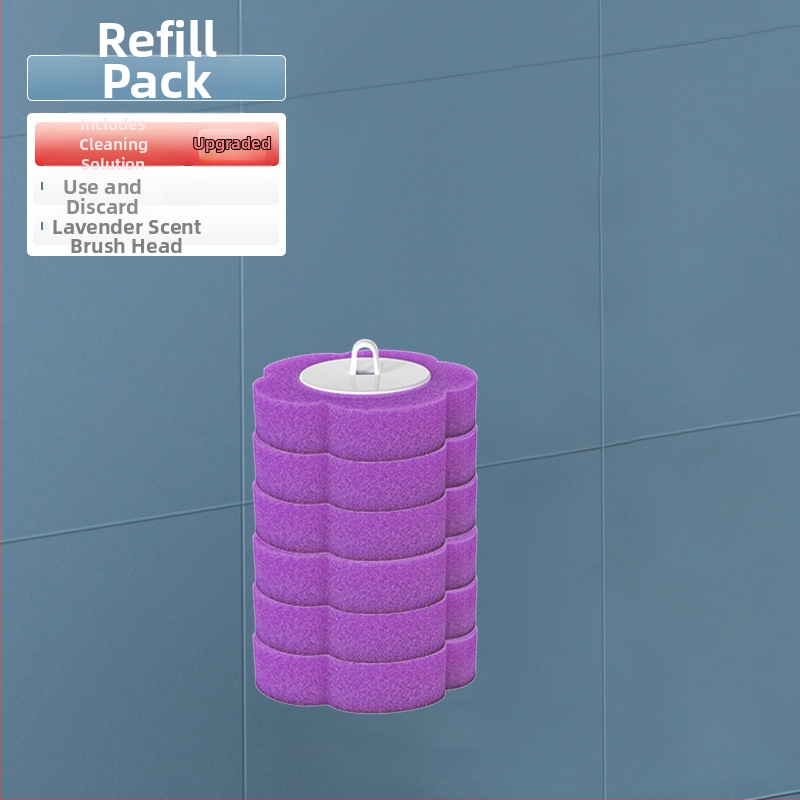 Vienkartinis tualeto šepetėlių rinkinys su keičiamomis galvutėmis, sieninis tvirtinimas be gręžimo, plastikas, šiuolaikiškas minimalistinis stilius, kilmė Zhejiang, logotipo spausdinimas