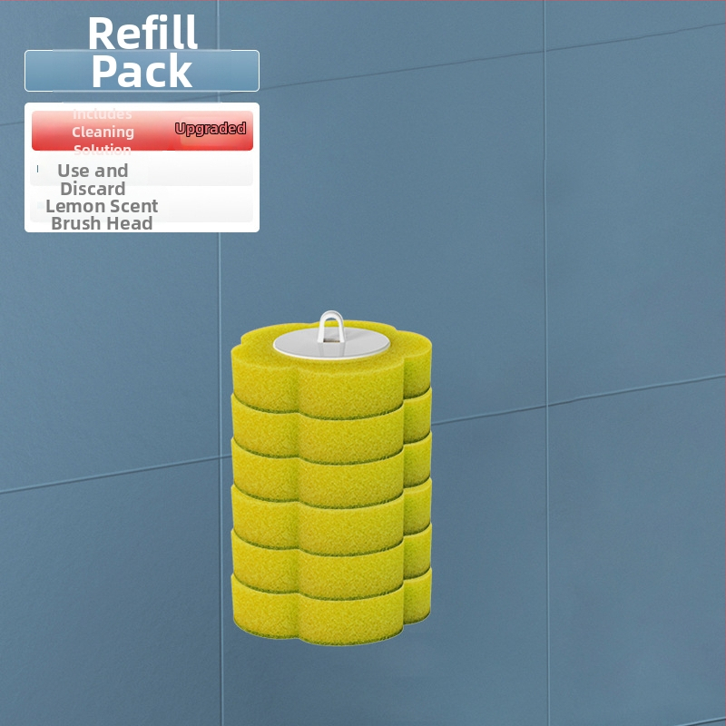 Vienkartinis tualeto šepetėlių rinkinys su keičiamomis galvutėmis, sieninis tvirtinimas be gręžimo, plastikas, šiuolaikiškas minimalistinis stilius, kilmė Zhejiang, logotipo spausdinimas