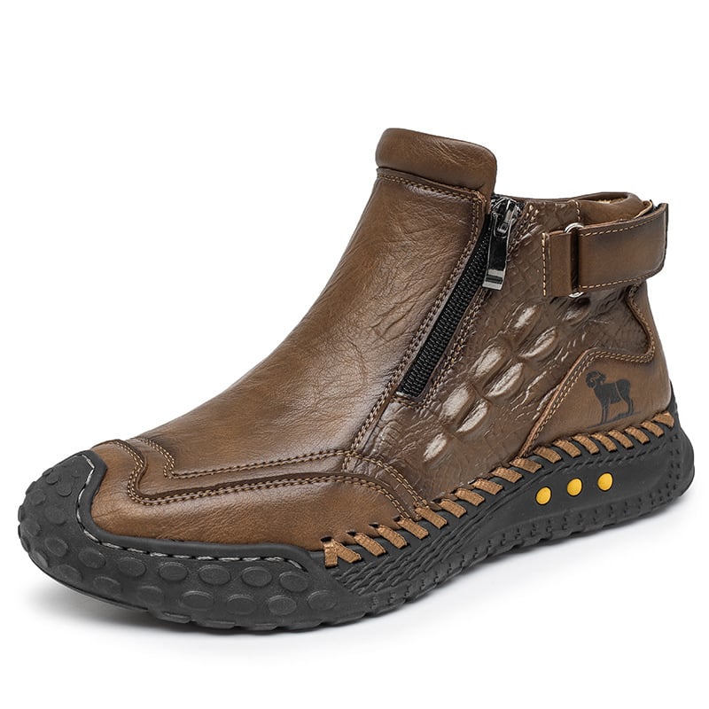 Μποτάκια Μάρτιν για εξωτερικούς χώρους – άνω μέρος από συνθετικό δέρμα (μικροϊφ), πάτος EVA, στρογγυλή μύτη, χαμηλό τακούνι 1–3 εκ, χειμερινά ορειβατικά μποτάκια