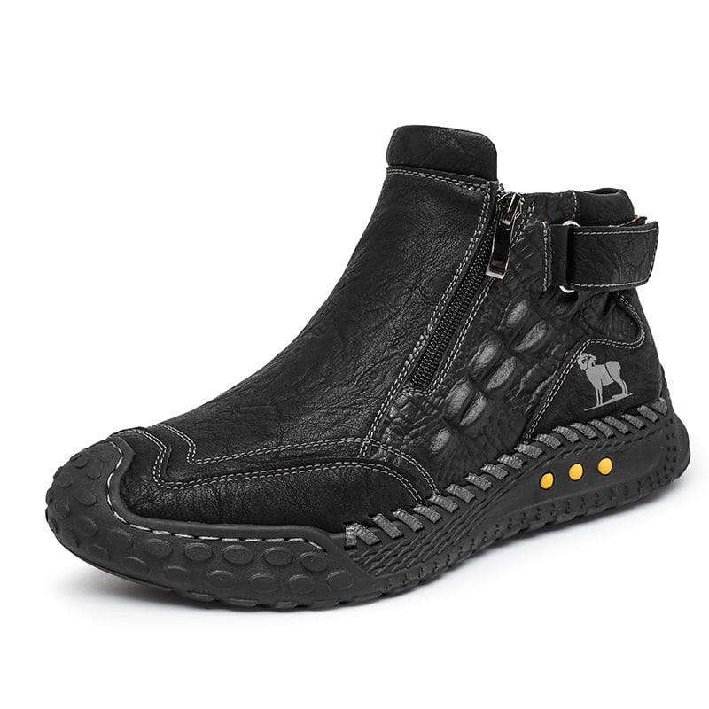 Μποτάκια Μάρτιν για εξωτερικούς χώρους – άνω μέρος από συνθετικό δέρμα (μικροϊφ), πάτος EVA, στρογγυλή μύτη, χαμηλό τακούνι 1–3 εκ, χειμερινά ορειβατικά μποτάκια