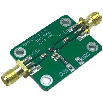 RF platus dažnių stiprintuvas su LNA, dažnių diapazonas 0.1–3000 MHz, 32 dB stiprinimas