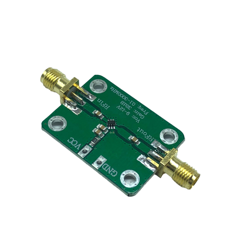 RF platus dažnių stiprintuvas su LNA, dažnių diapazonas 0.1–3000 MHz, 32 dB stiprinimas