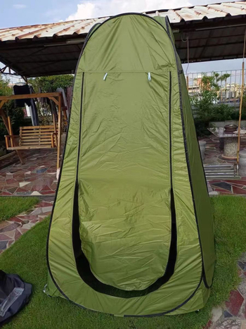 Σκηνή εξωτερικού ντους με χώρο αλλαγής, φορητή, πτυσσόμενη σκηνή μπάνιου για κάμπινγκ, 190T πολυεστέρας, γρήγορη εγκατάσταση, αδιάβροχη απόδοση <1000 mm