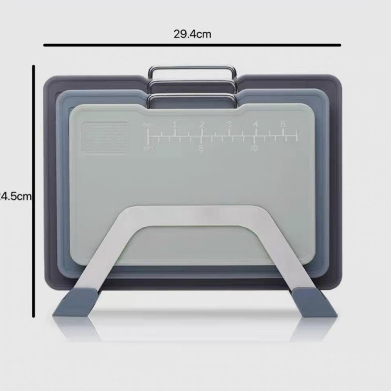 Integruota pjaustymo lenta su integruotu saugojimo skyriumi vaisiams ir kūdikiams – plastikas, prekinis ženklas Superglume, sulankstoma, priešslydinė, atspari pelėsiui