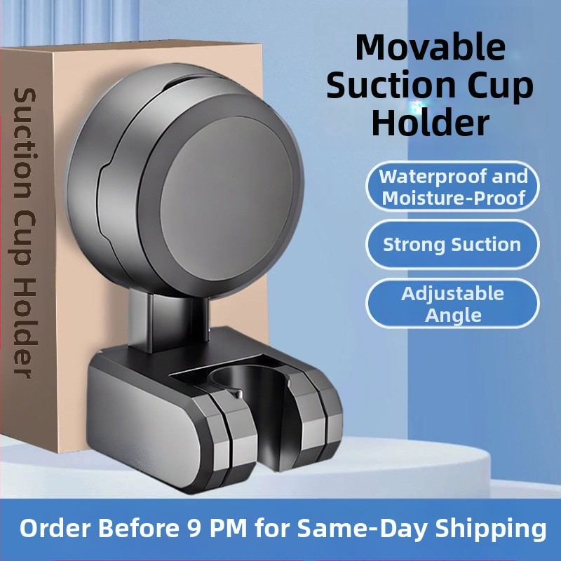 Boonen dušo laikiklis su judančiu siurbtuku ir lipnia baze, ABS medžiaga, šviesus prabangos stilius